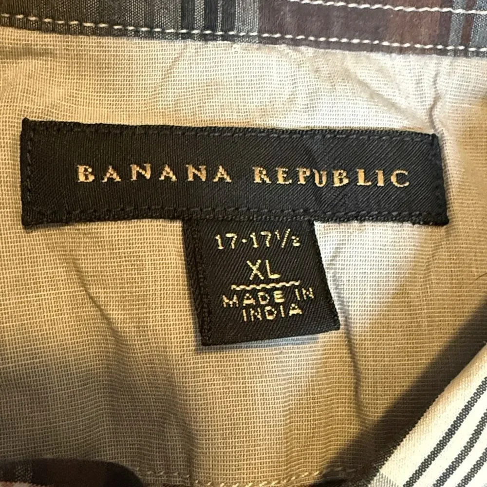 Banana Republic Madras Plaid Button Down